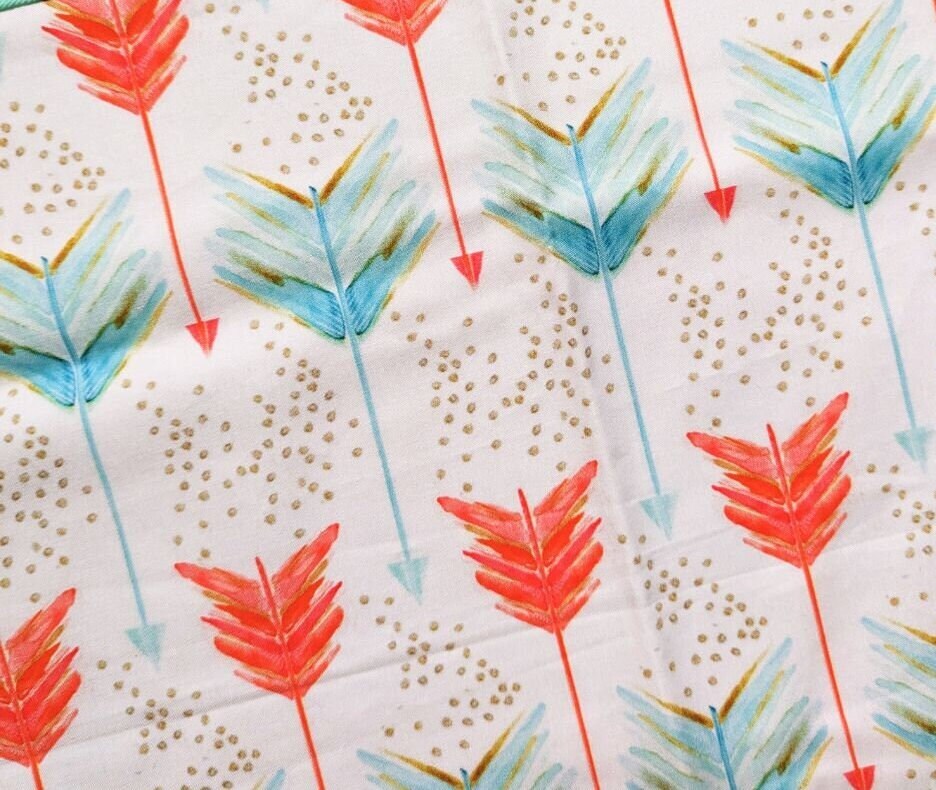 Patchwork Coral Arrow Chevron Abstract Pattern Rocking Chair Cushion Cover product 5