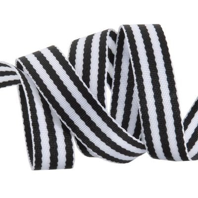 1 &#x22; Wide Tula Pink Webbing - Black and White (2yd cut)
