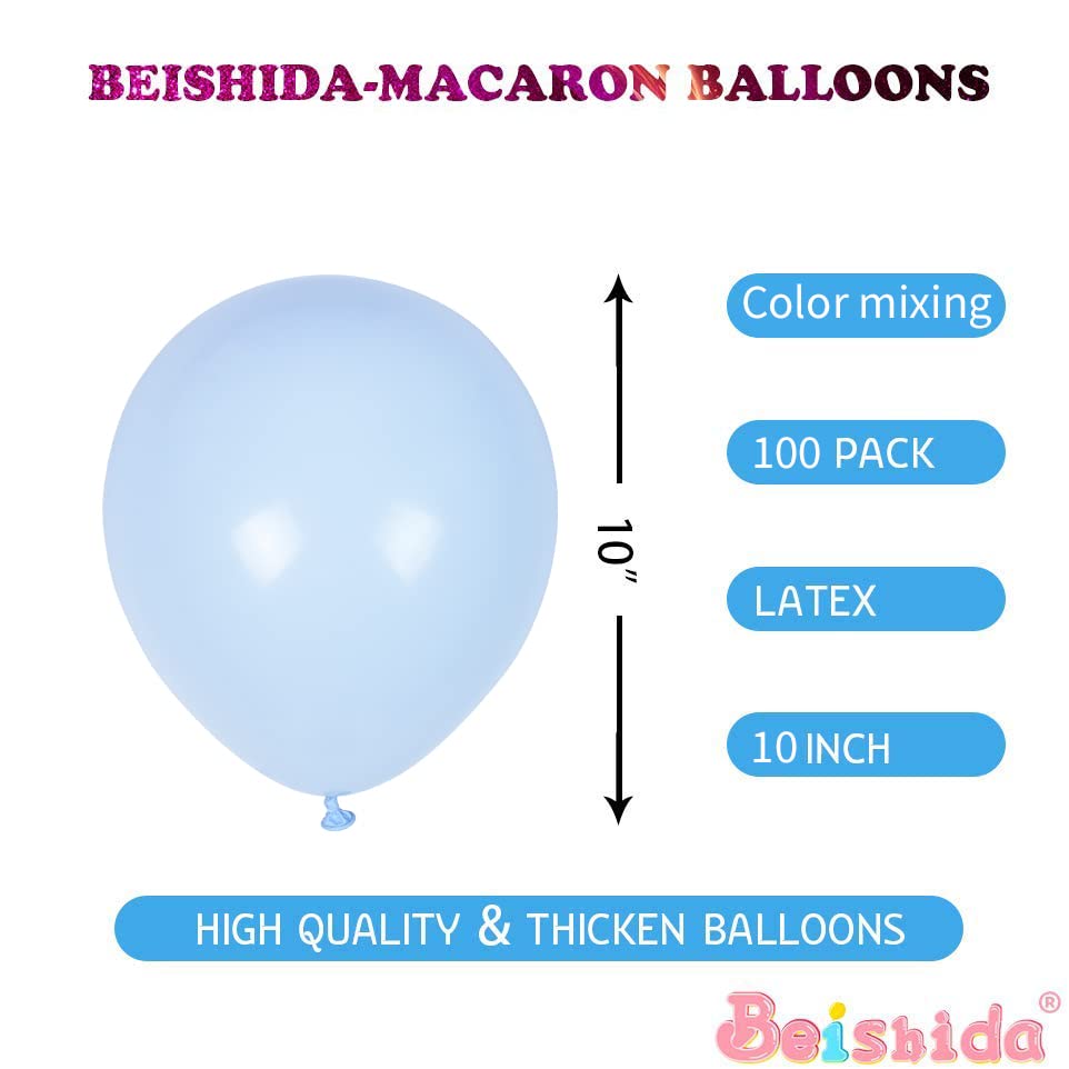 100 Pieces 10 Inch Pastel Balloons Spring Rainbow Colors, Macaron Assorted Colors Thick Mixed Color Balloon, MultiColored Latex Balloons for Birthday Party Wedding Baby Shower Decorations