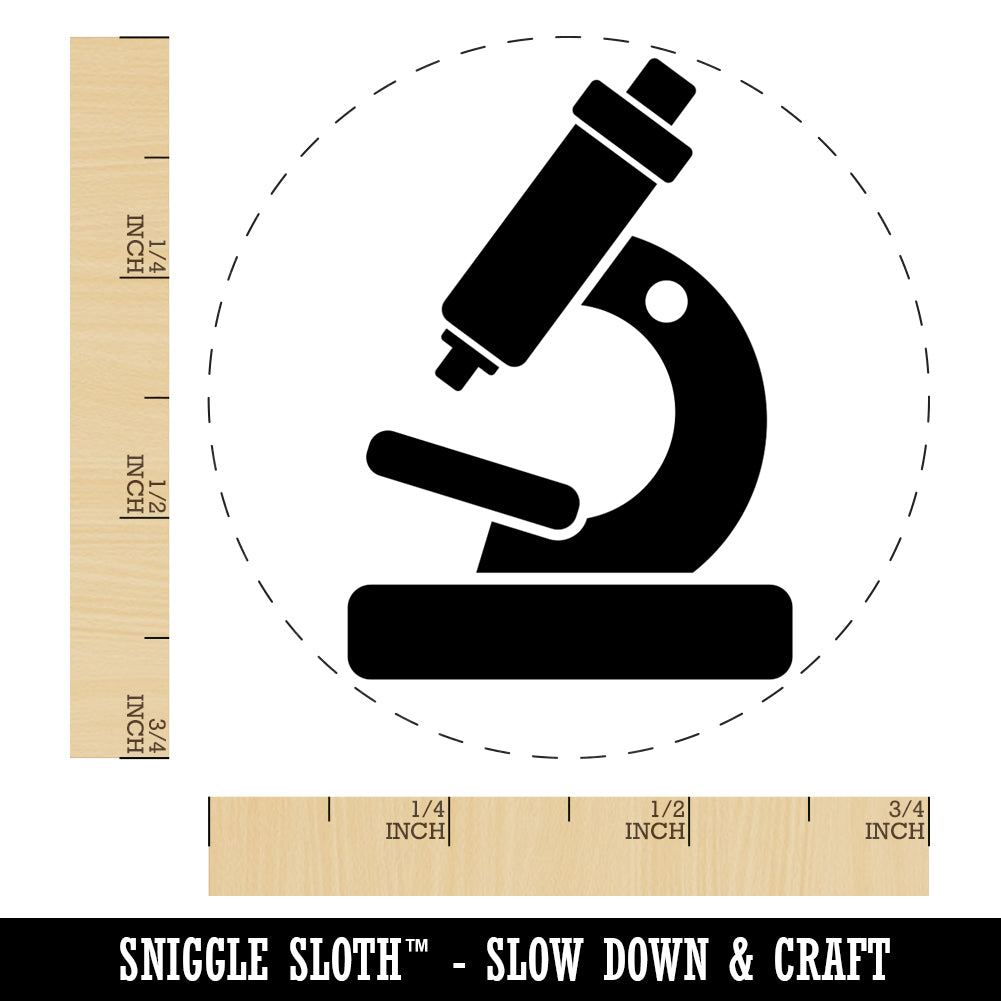 Microscope Biology Science Self-Inking Rubber Stamp for Stamping ...