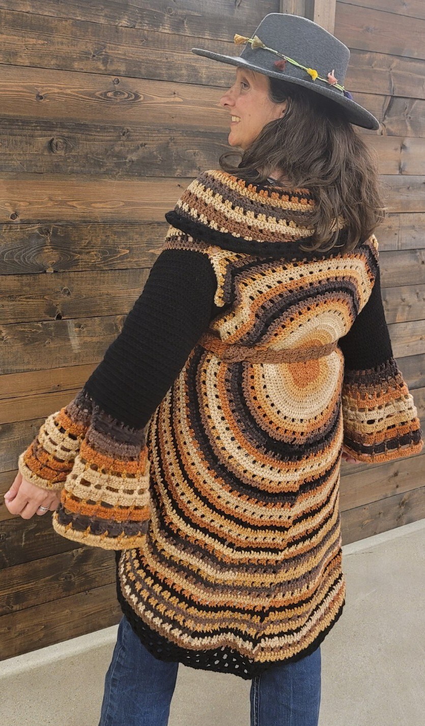 Crochet circle clearance cardigan