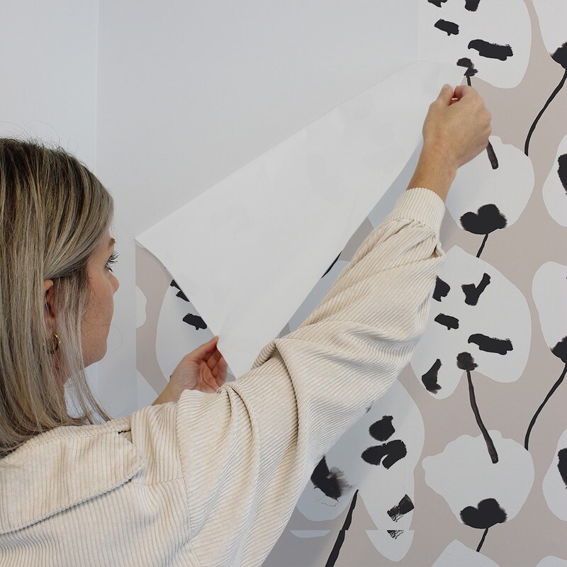 Tempaper Painted Palm Peel and Stick Wallpaper Cocoa