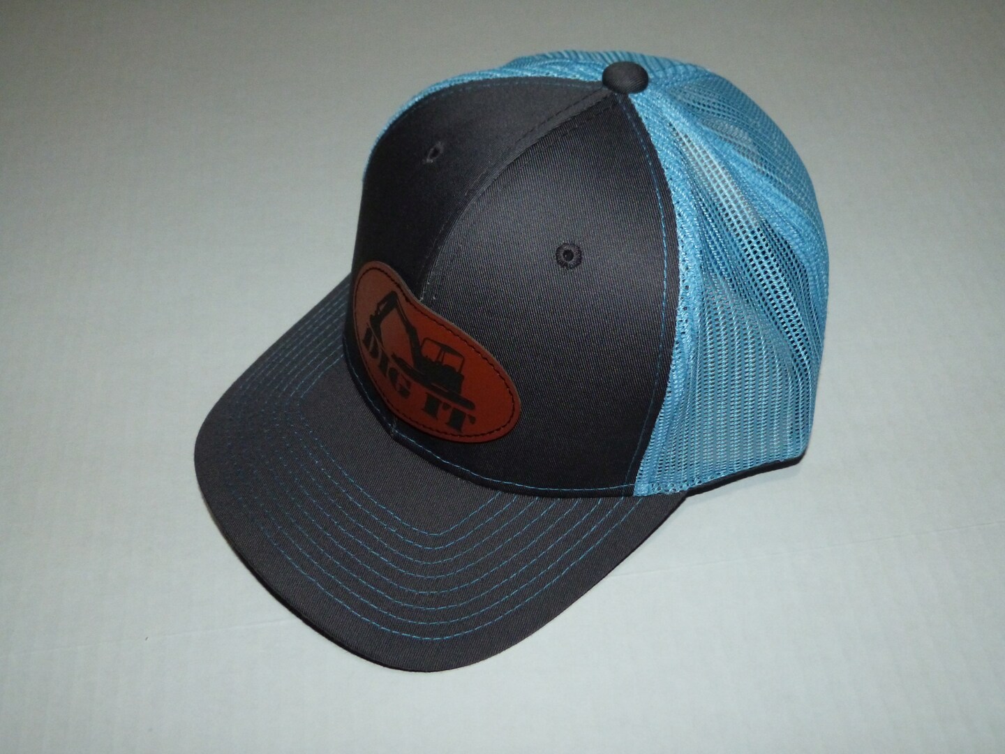 帽子 dig-over Light Blue digit Trucker Dig It patch hat mini excavator cap