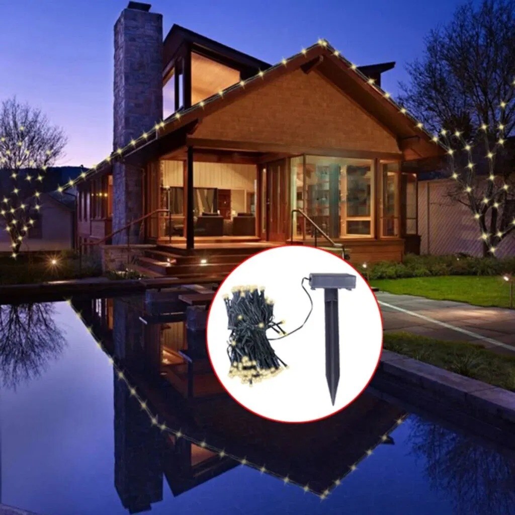 Warm White LED Solar String Lights for Christmas Decoration