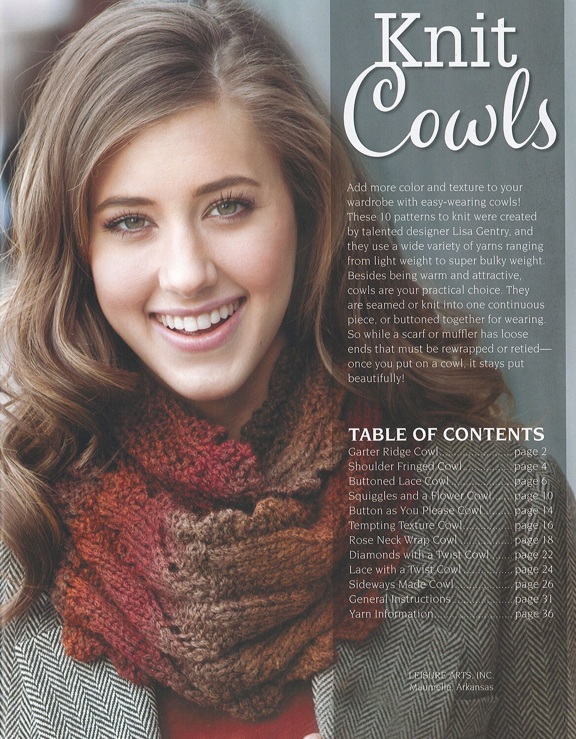 Leisure Arts Knit Cowls KnittingBook