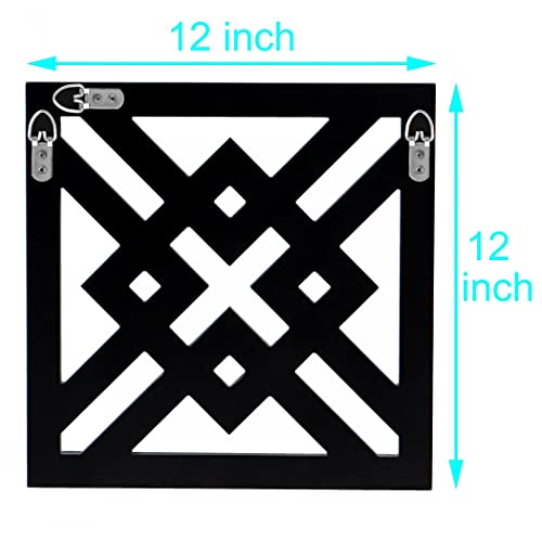 Decor Mirror Size 12x12 inches Square Mirrored Silver Wall Decorative Mirror with Beveled Edge Modern Fashionable Wall-Mounted Mirrors