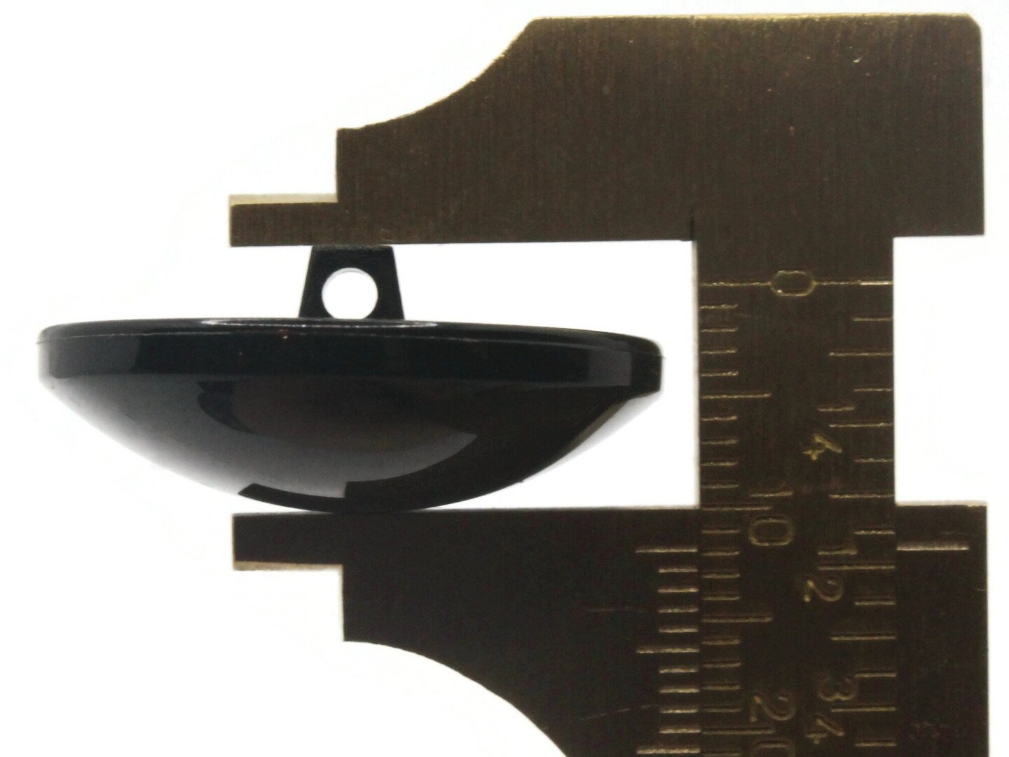 4 27.5mm Vintage Black Plastic Shank Buttons