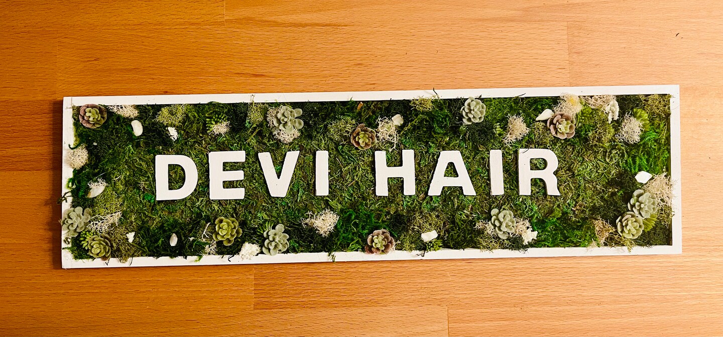 Custom Moss Art Frame with Wood Letters DIY Guide image 3