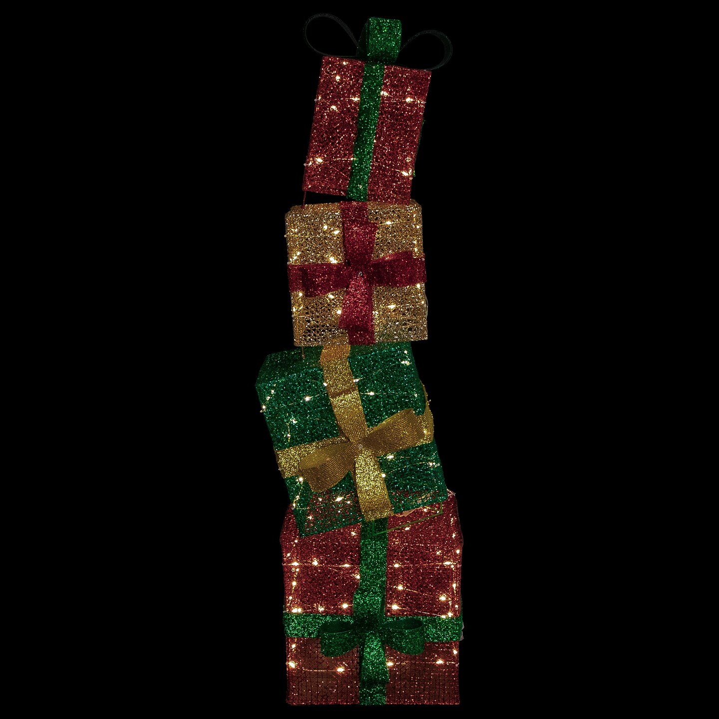 Northlight LED Lighted Stacked Christmas Gifts Outdoor Decoration - 53&#x22; - Warm White