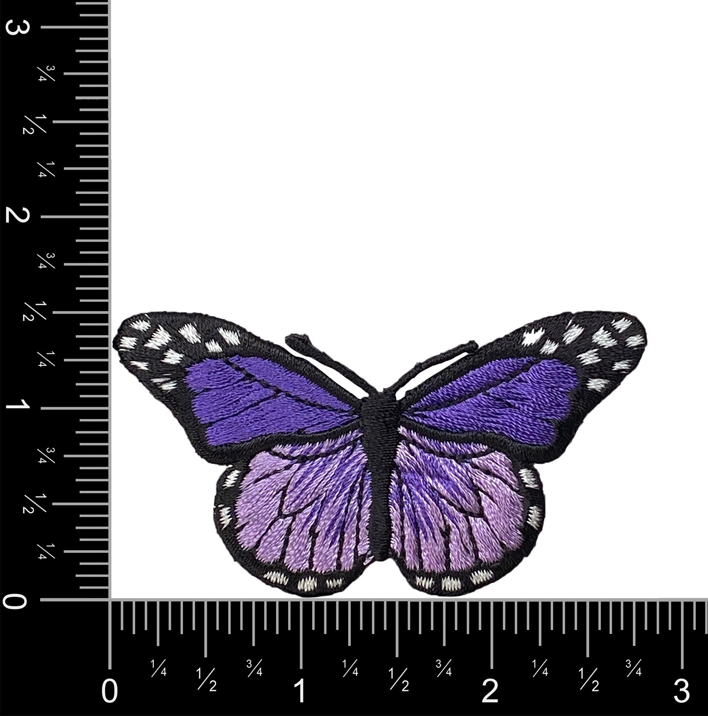 Purple Butterfly, Insects, Embroidered, Iron on Patch