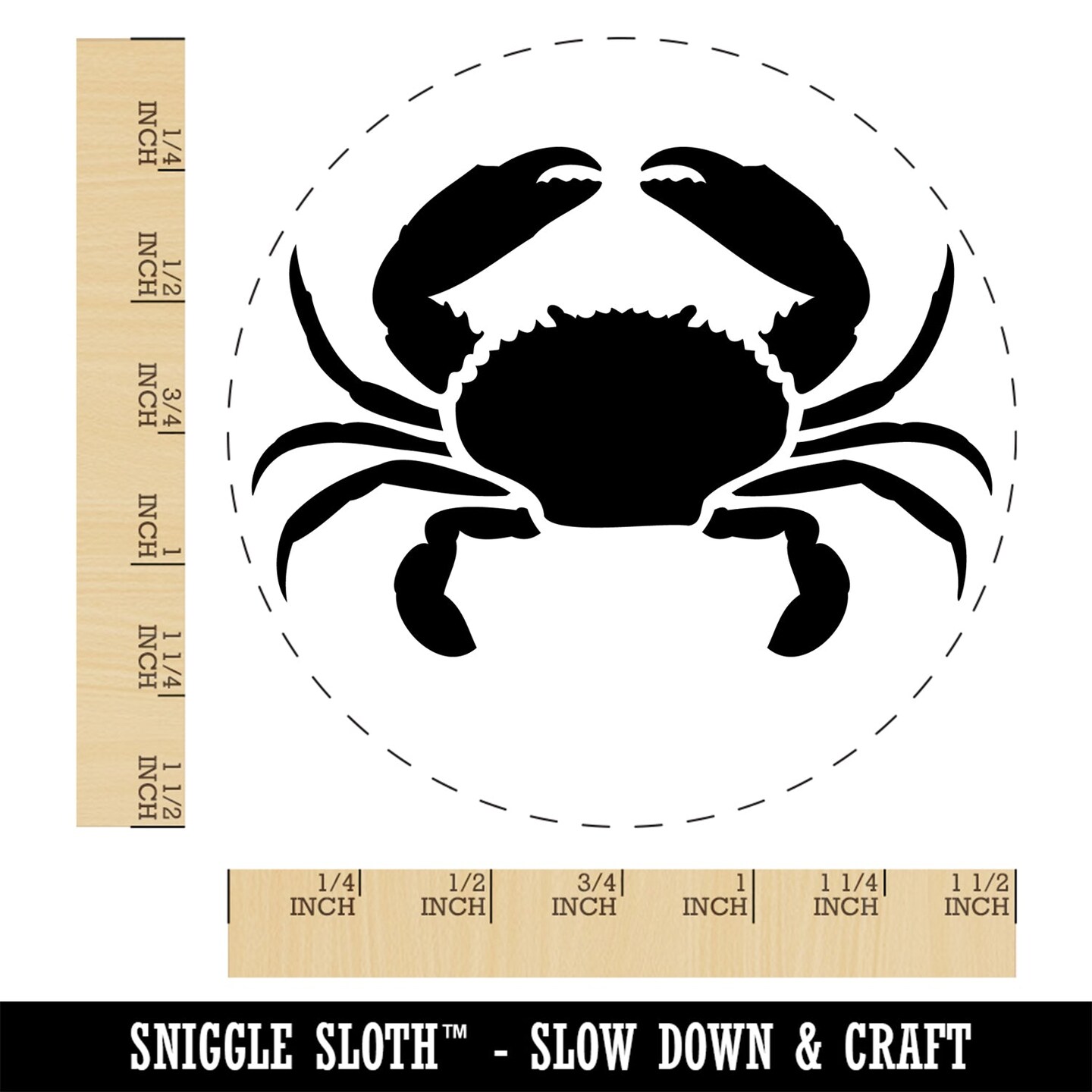 Crab Beach Ocean Self-Inking Rubber Stamp Ink Stamper for Stamping Crafting Planners