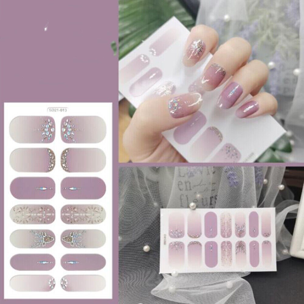Kitcheniva 14 Styles Nail Art Wraps Full Size Stickers