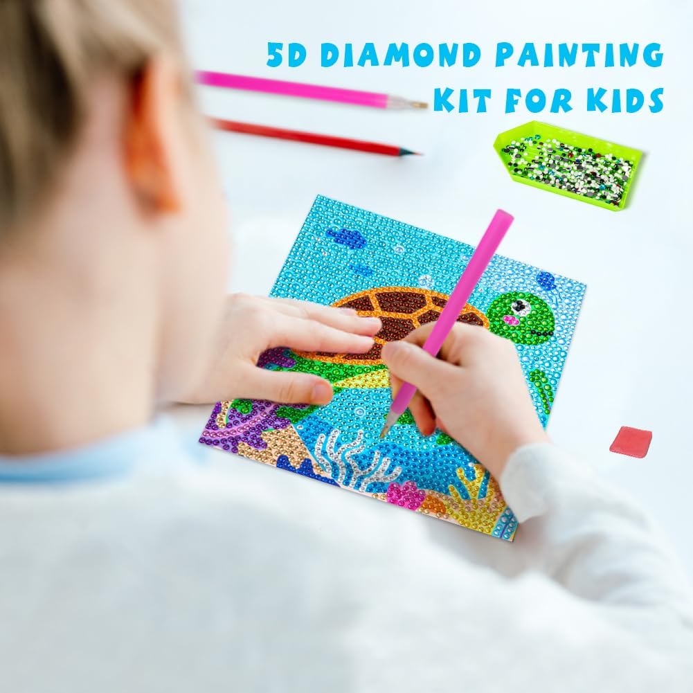 Wooden Frame 5D Diamond Painting Kit Art and Crafts for Kids
