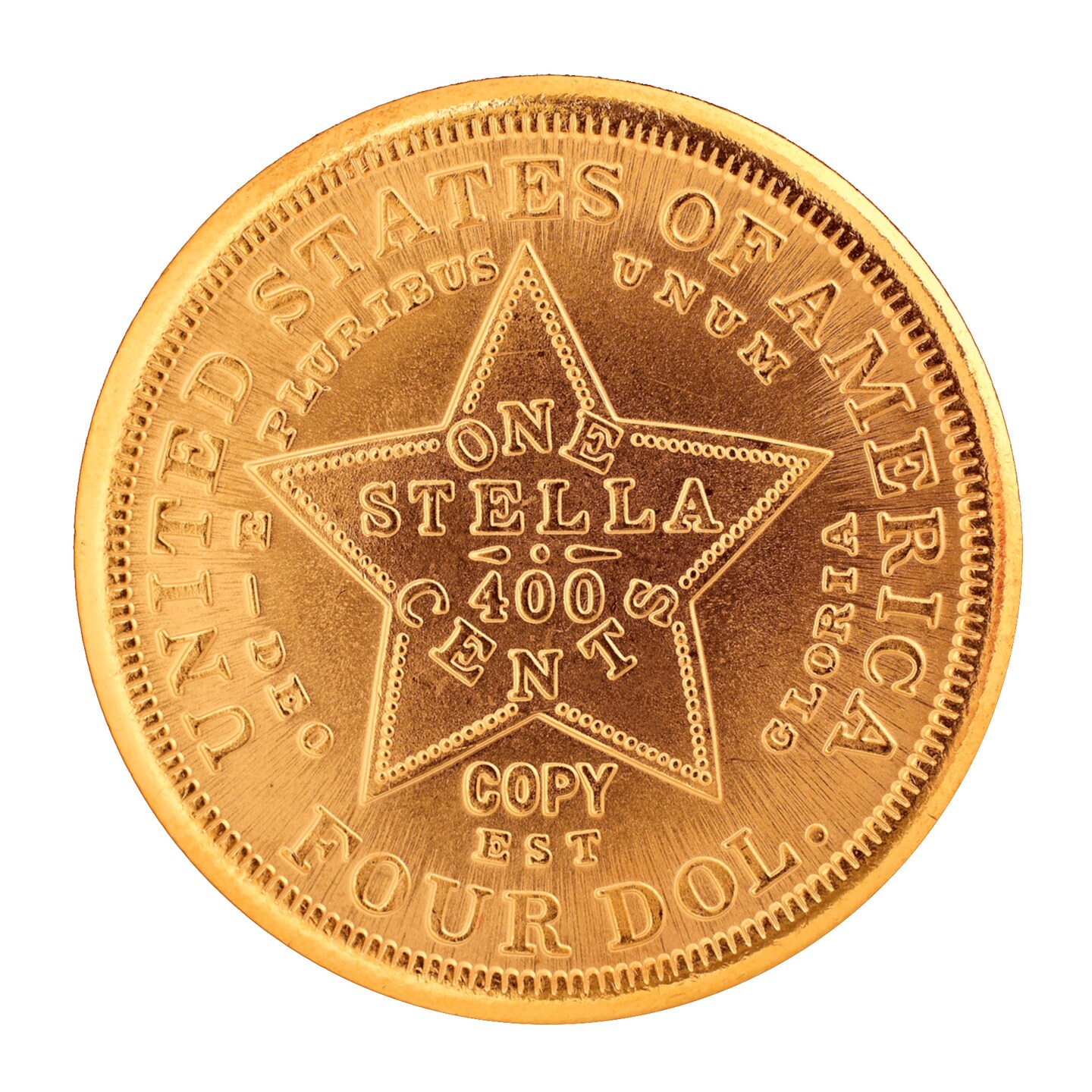 Tribute to America's Most Beautiful Coins - Flowing Hair $4 Gold Piece 1879-1880 Replica Coin