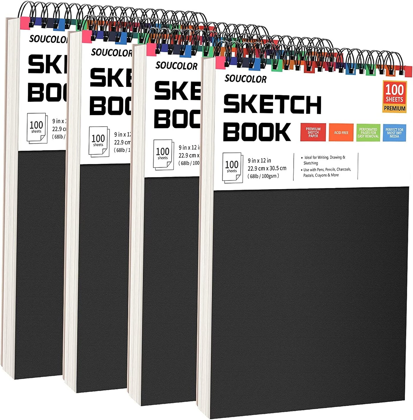Spiral Bound Unruled and White Pages Sketch Book/Drawing Book with 30 White  Acid Free Thick Sheets and Semi Hard Board in Front and Back Covers(Pack of  1 Sketch Book) : Amazon.in: Home