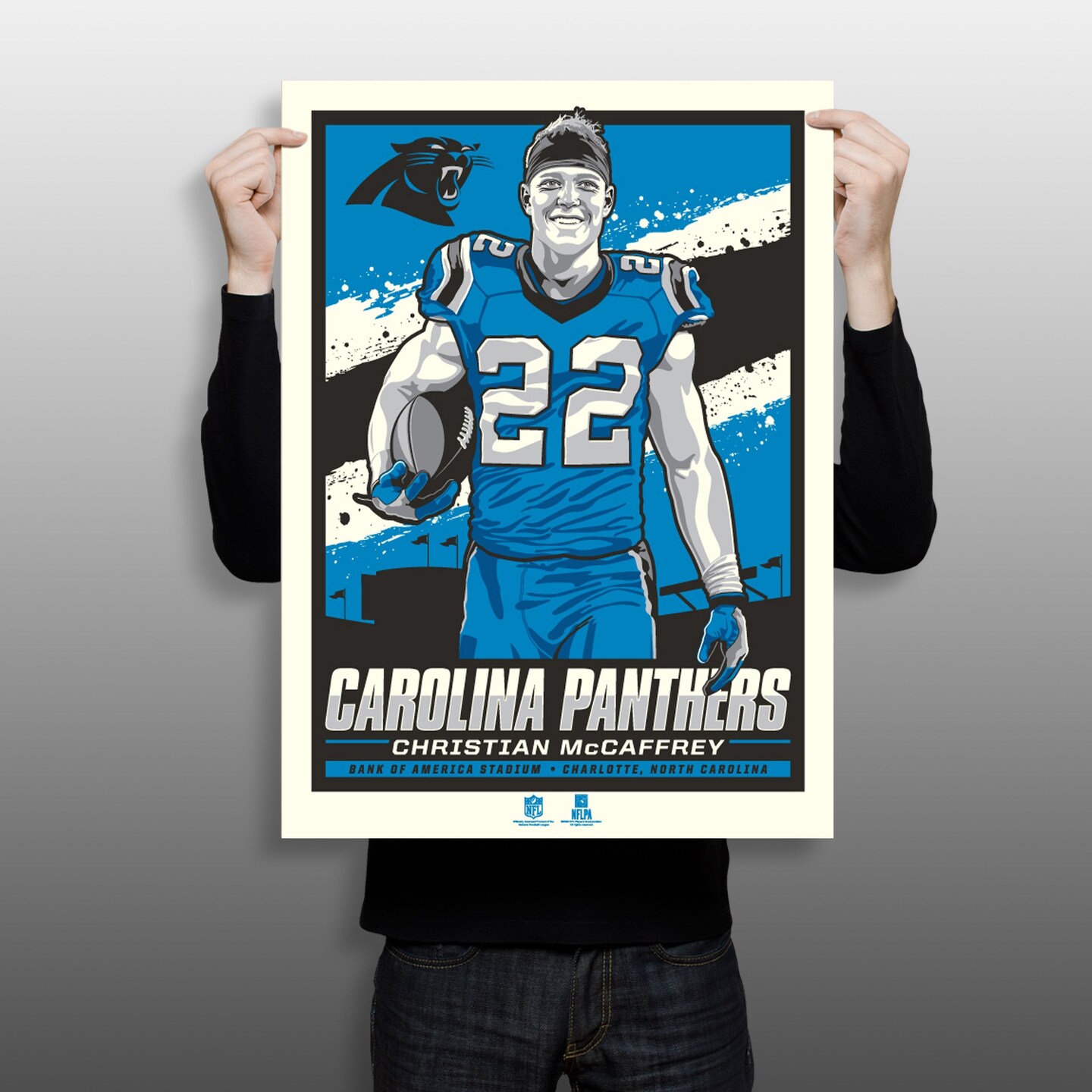Phenom Gallery Christian McCaffrey 18&#x22; x 24&#x22;  Serigraph