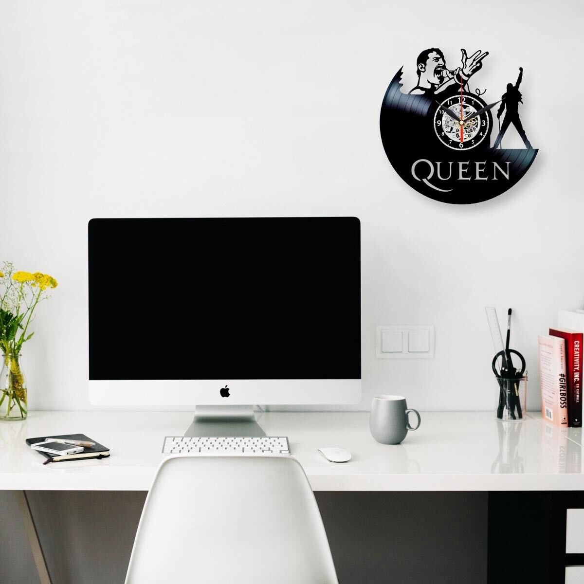 Retro Queen Vinyl Wall Clock