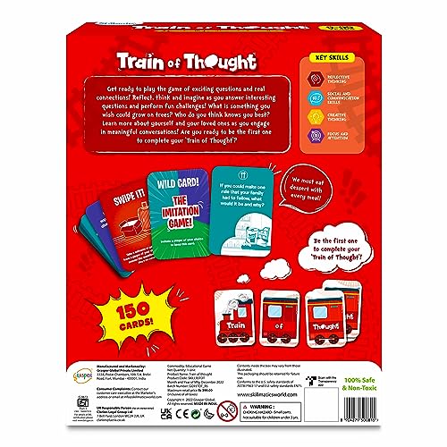 Card Game - Train of Thought, Fun for Family Game Night, Educational Toys, Travel Games for Kids, Teens and Adults, Gifts for Boys and Girls Ages 6, 7, 8, 9 and Up