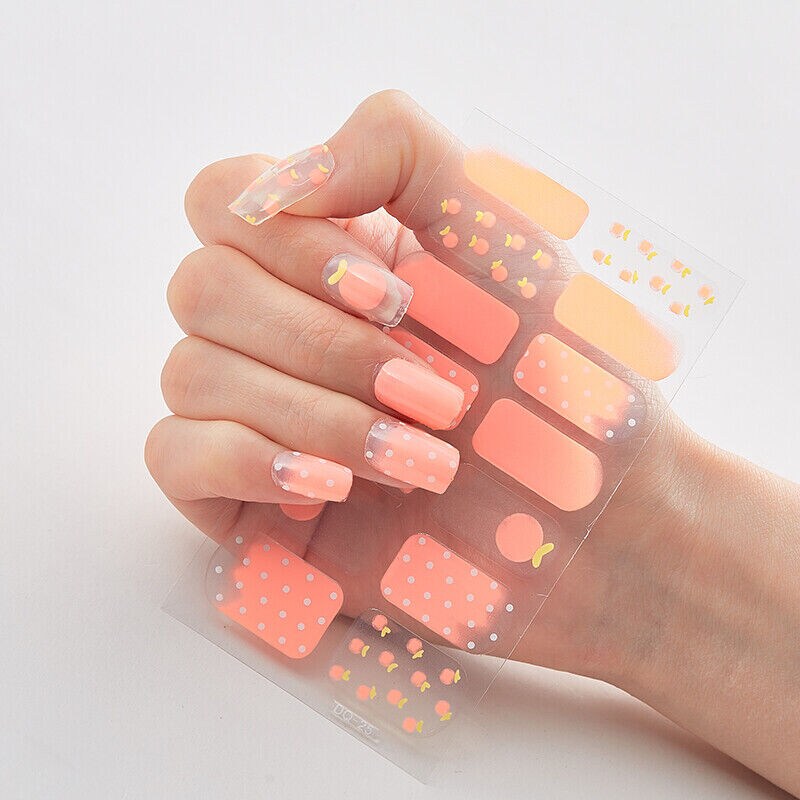 Kitcheniva Nail Wraps Self Manicure Art Sticker Decor 3D Decals