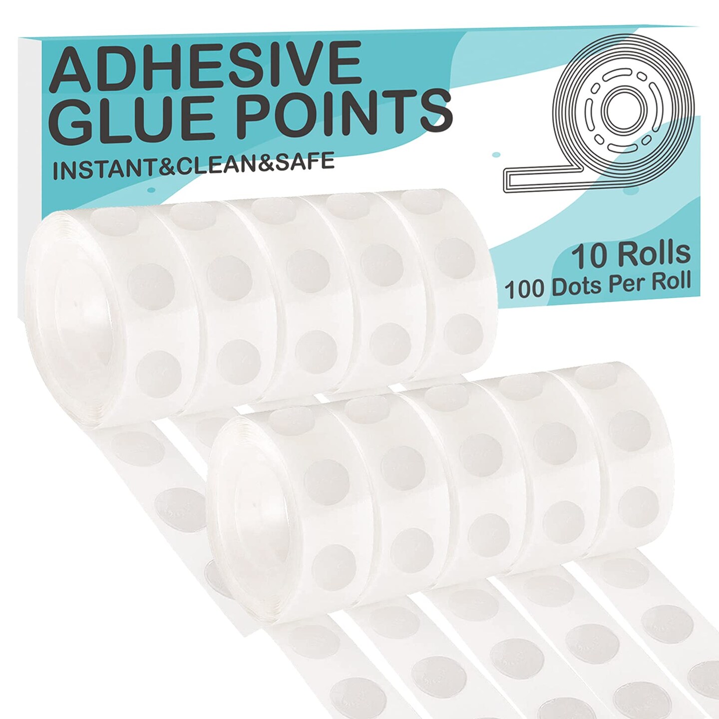 ALLFUN RNAB0948WG3KV allfun 1000 pieces clear glue points dots double sided  adhesive removable for balloons craft sticky