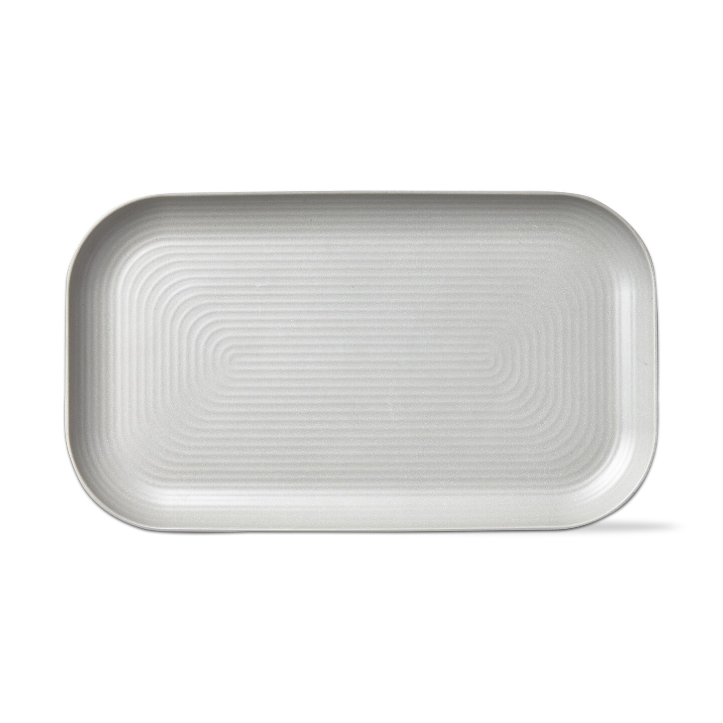 Gray Brooklyn Melamine Plastic Dinning Serving Platter Dishwasher Safe Indoor/Outdoor 17x10 inch Serving Platter
