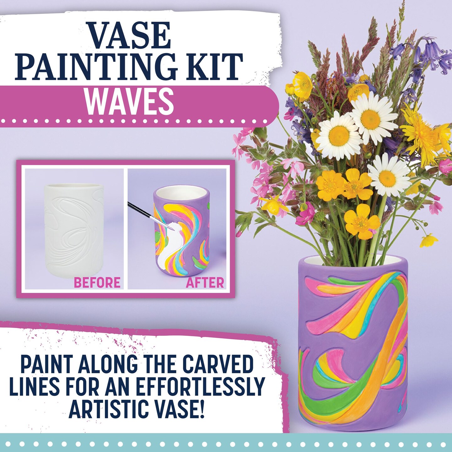 Tulip Waves Vase Painting Kit