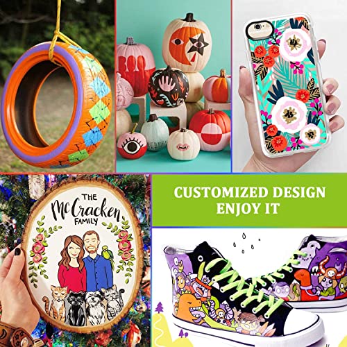 12 Colors Acrylic Paint Pens, Marker Pens for DIY Craft Projects Waterproof Paint Art Marker for Rock Painting, Ceramic, Glass,Canvas,Mug,Wood,0.7mm fine tip (12 PCS)