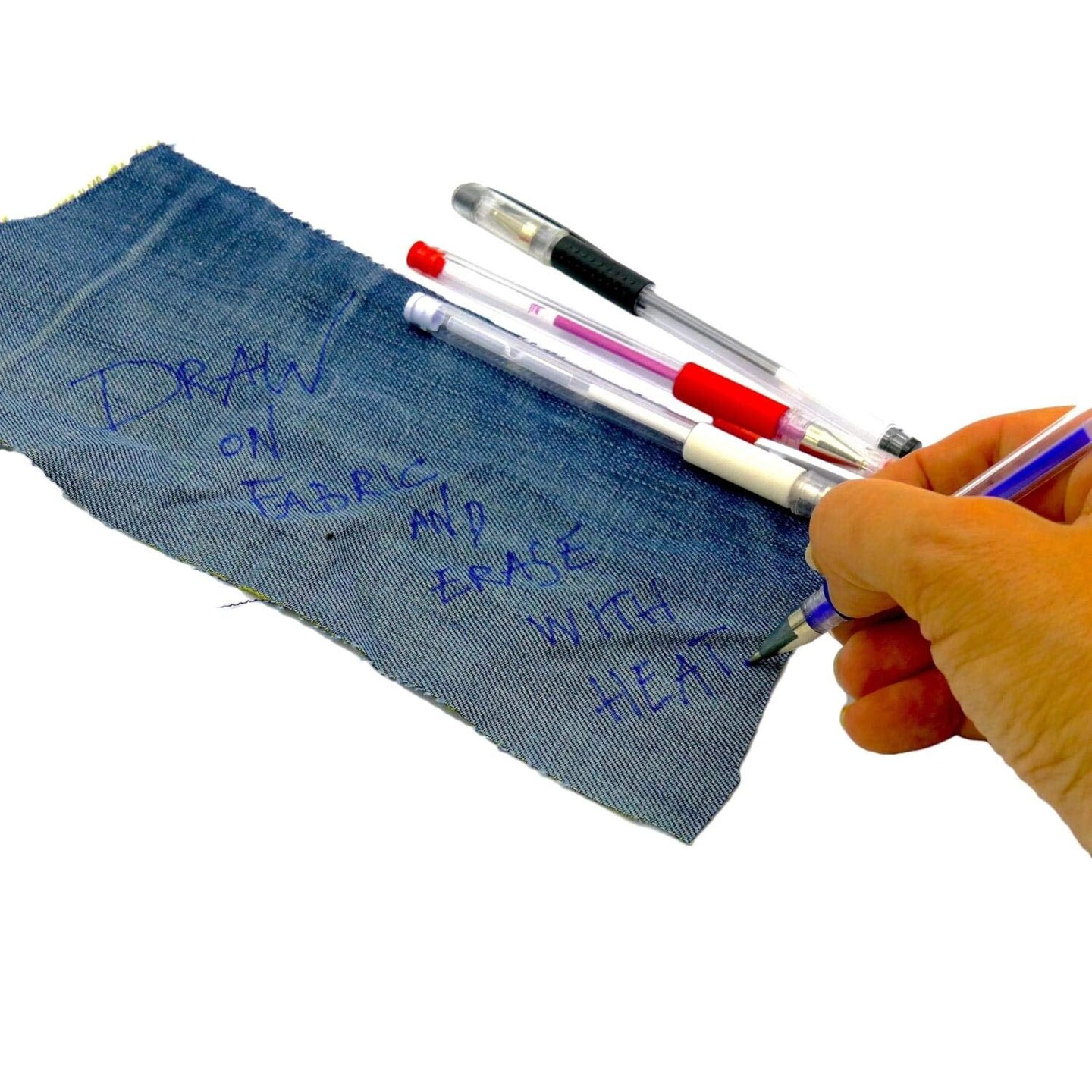 Heat Erasable Fabric Marking Pens | Quilting, Sewing, Crafts and Dressmaking I 4 Assorted Colors with 4 Refills