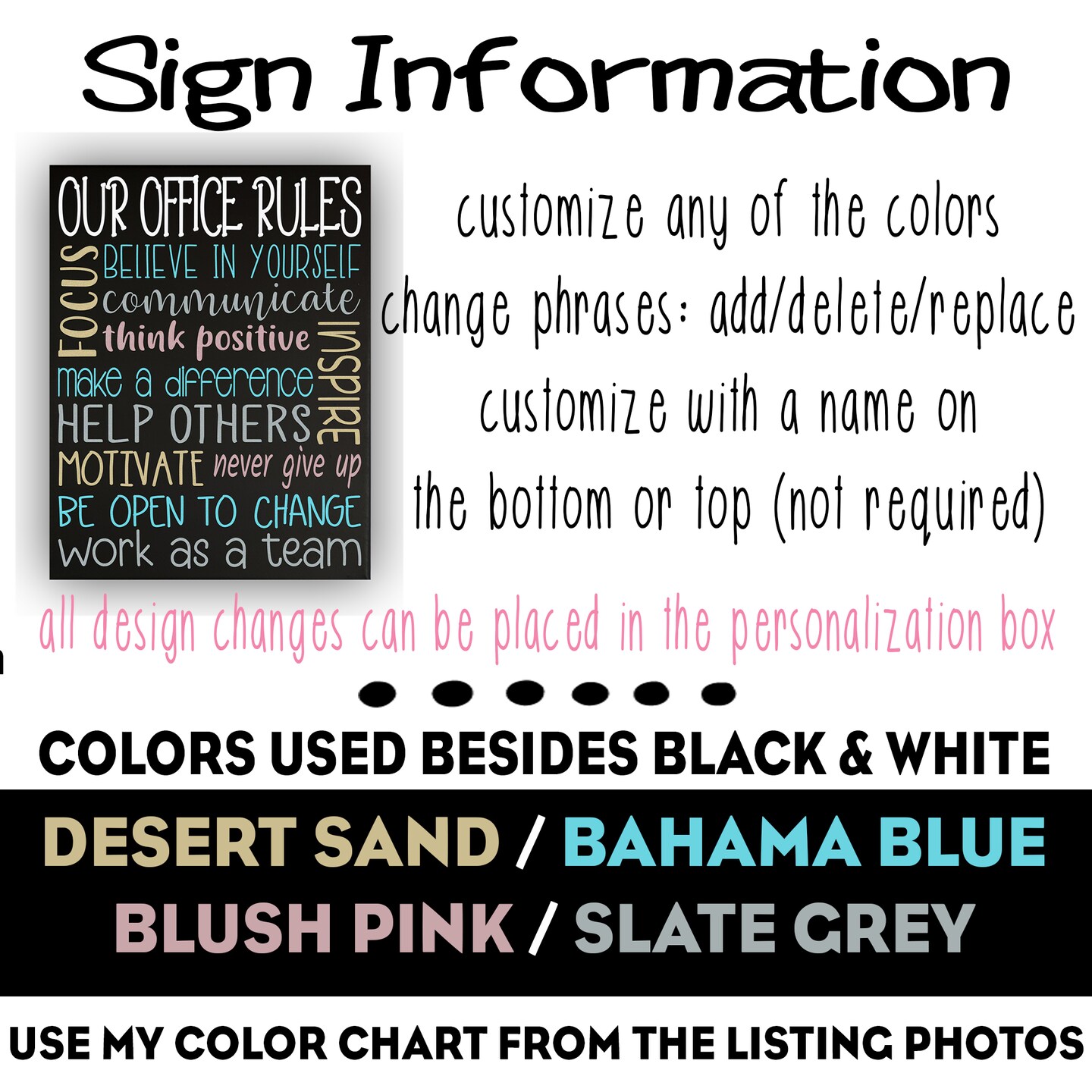 Office Rules Sign, Office Decor For Wall, HR Office, Human Resources Gift, Gift For Office Staff, Team Appreciation, Leadership Quotes product 3