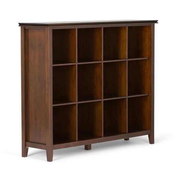 Simpli Home Artisan Solid Wood 48&#x22; X 57&#x22; Transitional 12 Cube Storage 12 Shelves