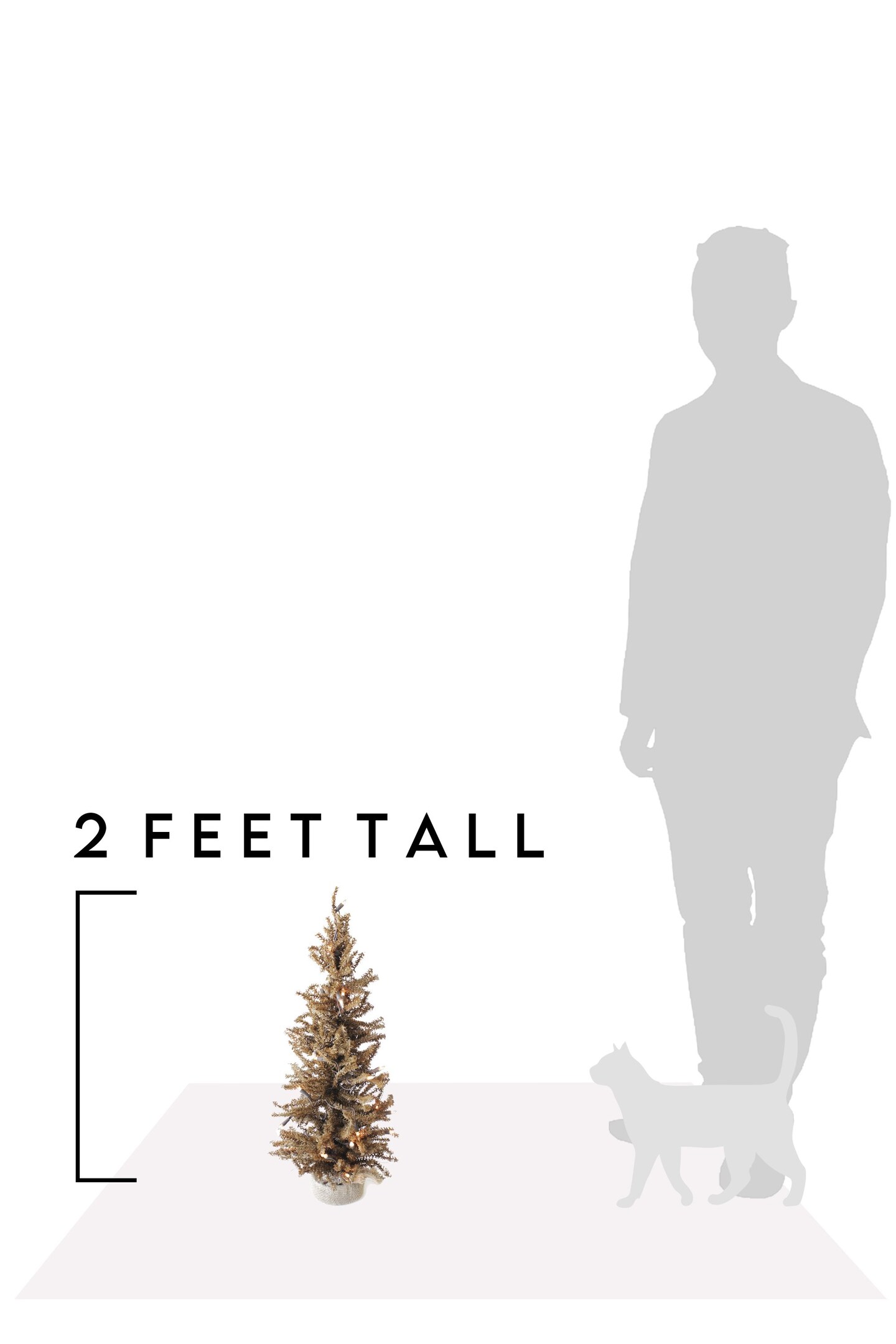 Perfect Holiday 2' Pre-lit Tabletop Christmas Tree With Burlap Base