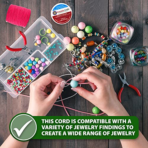 109 Yards Mandala Crafts 1 mm Elastic Cord Stretchy String for Bracelets, Necklaces, Jewelry Making, Beading, Masks; Black