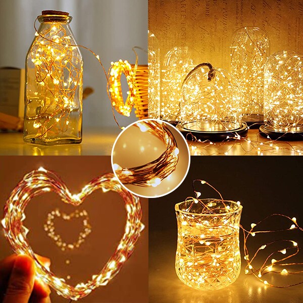 Perfect Holiday 30 LED Copper Fairy String Lights - Battery Operated