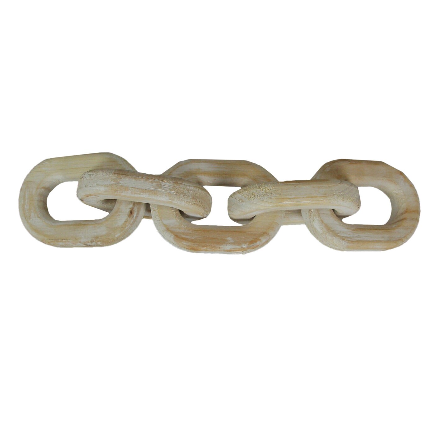 Wood Chain Link Home Decor Sculpture .