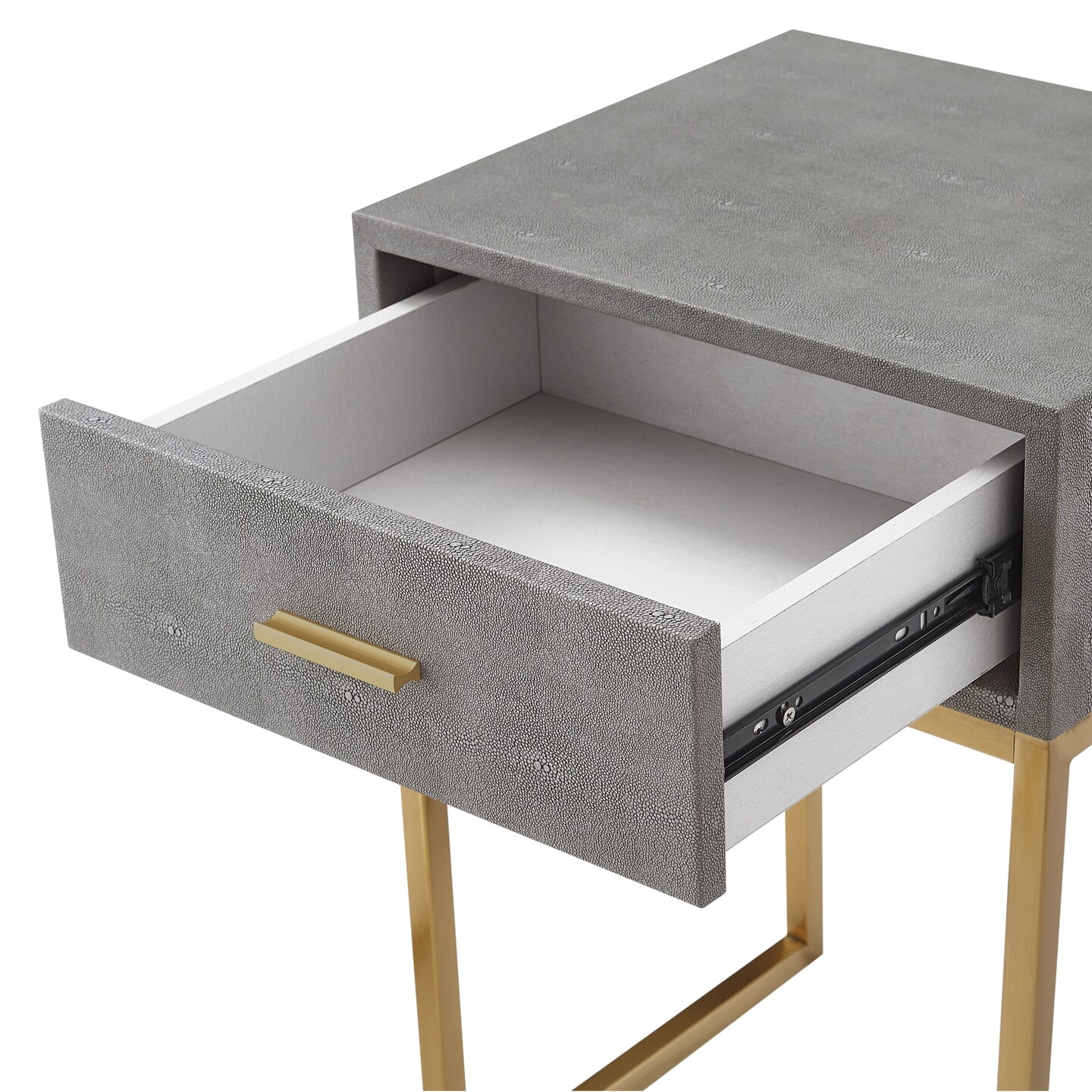 Landan Faux Shagreen End Table