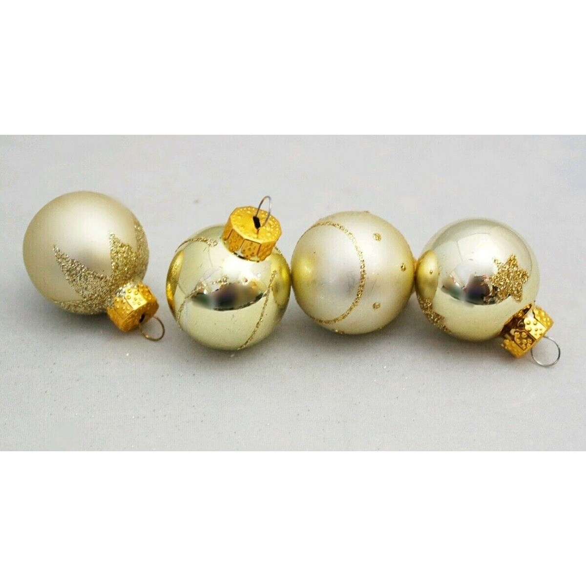 Mini Ball Finial Glass Christmas Ornament Set of 15