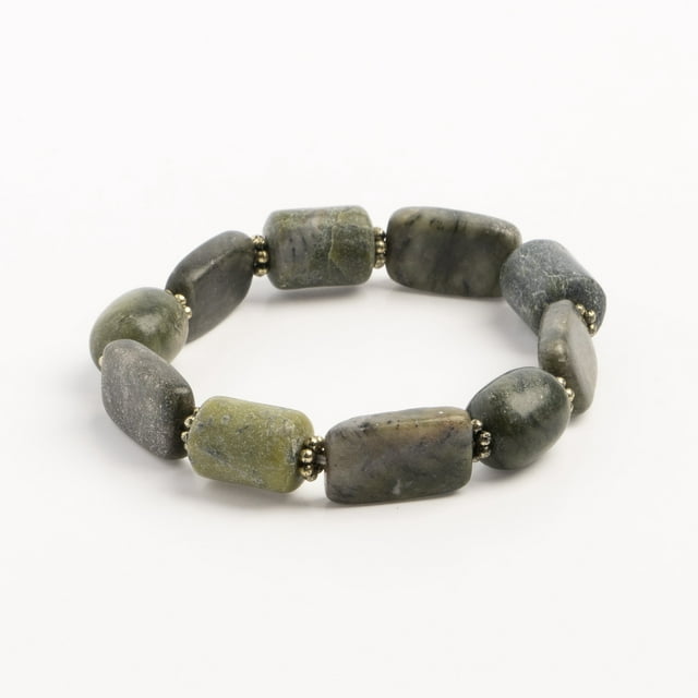 Earth's Jewels Semi-Precious New Jade Natural Stretch Bracelet #80