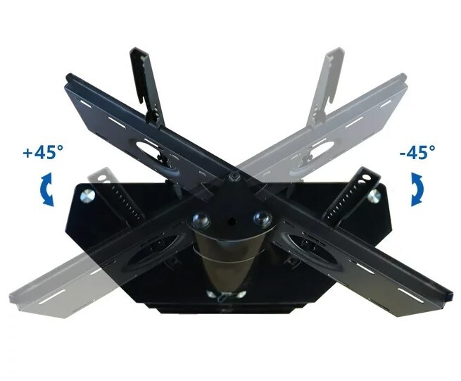 Black Modern Glass Floor TV Stand for TVs