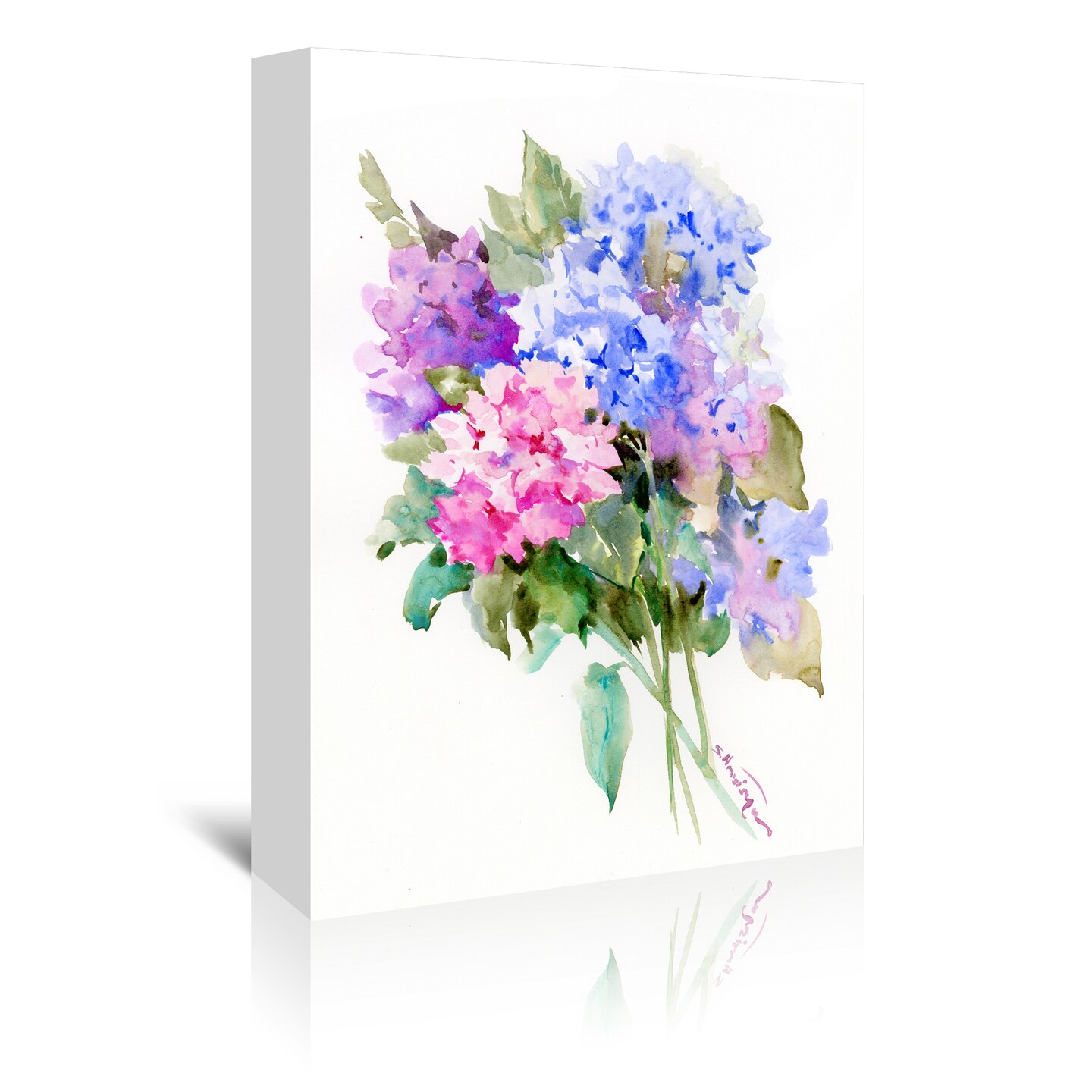 Hydrangea Flowers  by Suren Nersisyan  Gallery Wrapped Canvas - Americanflat