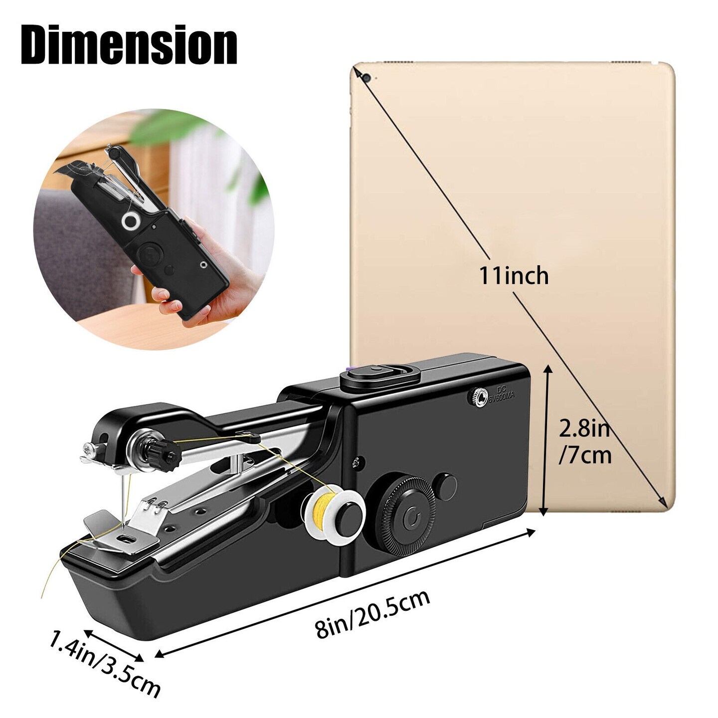 DIY Mini Electric Sewing Machine - Portable Handheld Cordless