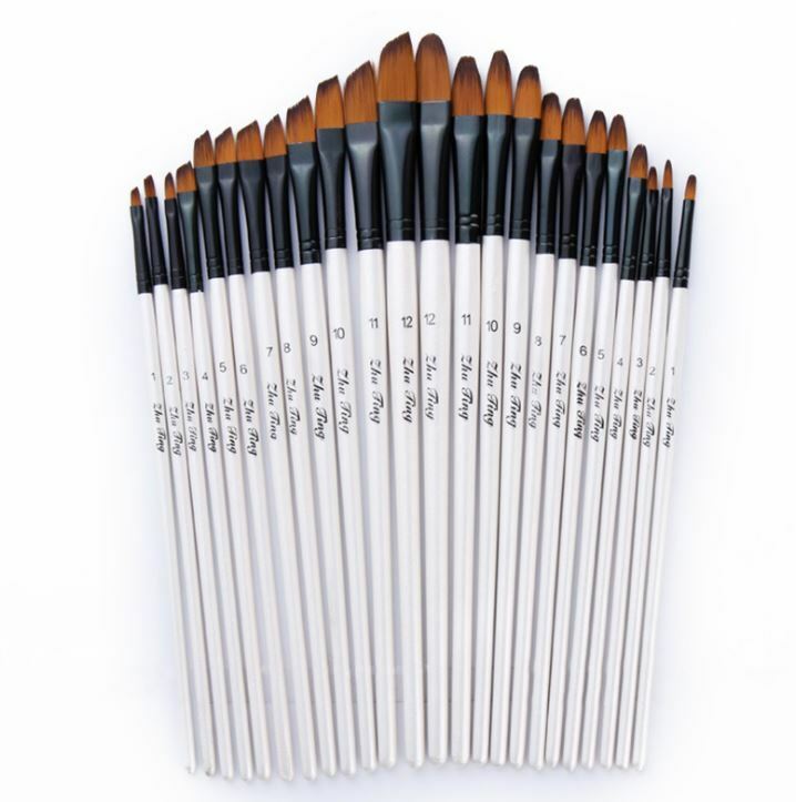 24pcs Artist Paint Brushes Set Acrylic