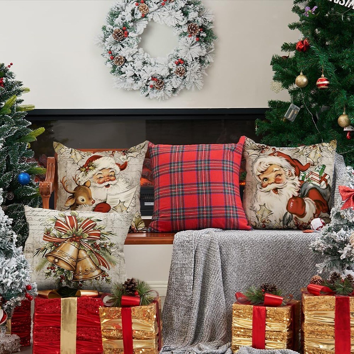 18 Inches Soft Christmas Pillow Covers Set of 4