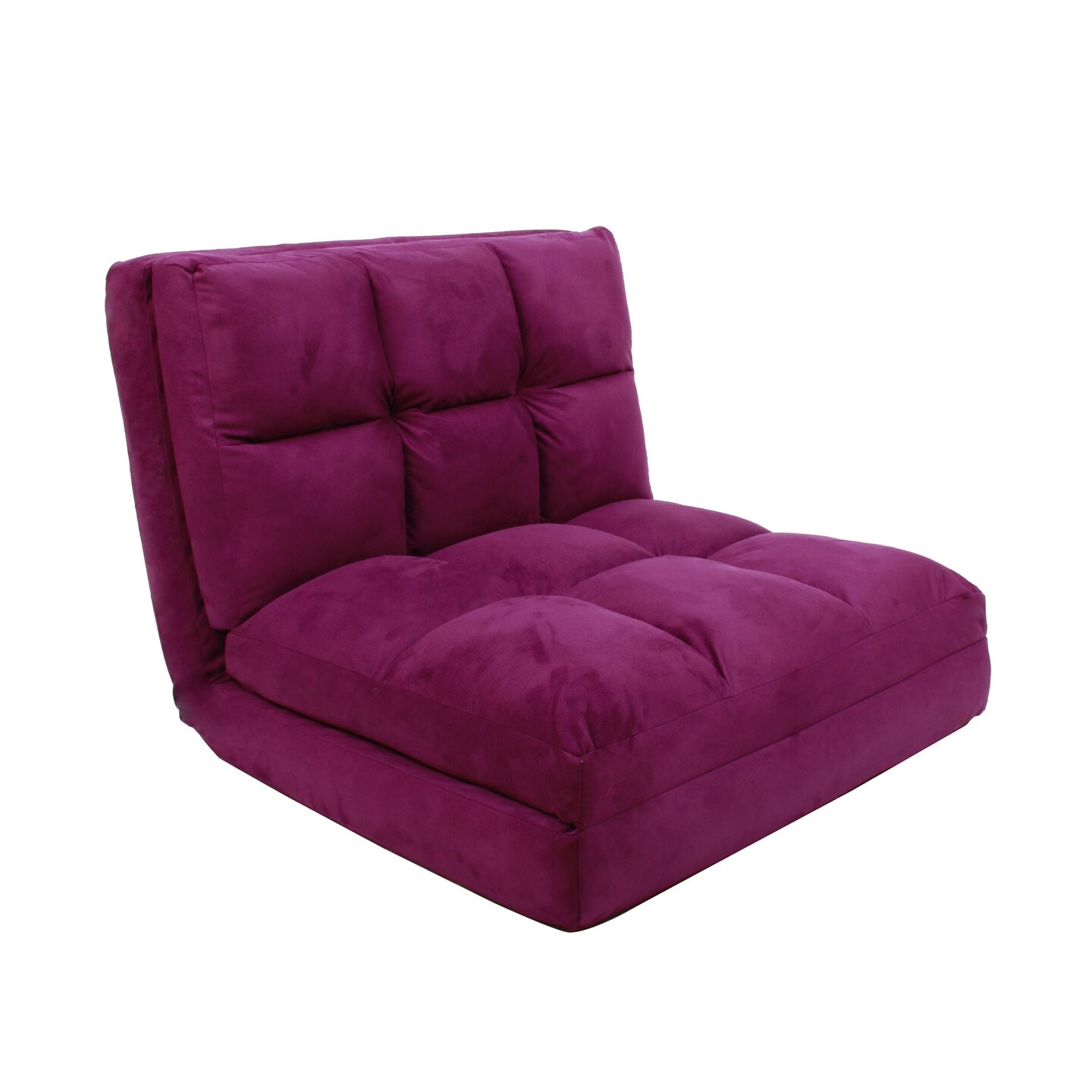 Microsuede Convertible Flip Floor Chair Sleeper