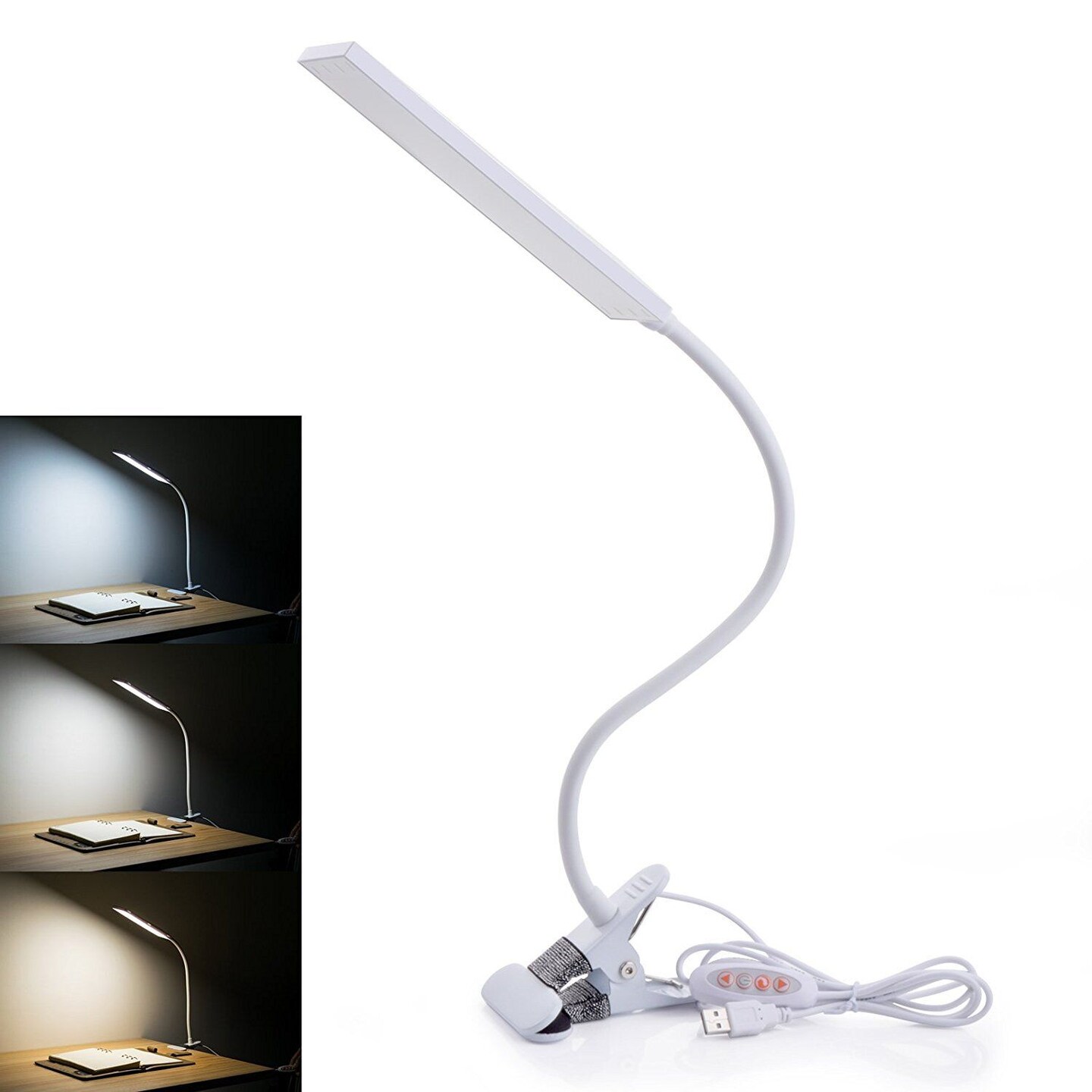 Kitcheniva 5W Dimmable Clip-On LED Desk Lamp