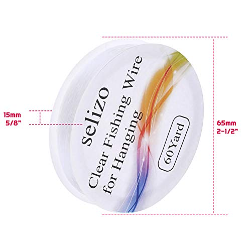 Fishing Wire, Selizo 3Pcs Clear Fishing Line Jewelry String Invisible Nylon  Thread for Hanging Decorations, Beading and Crafts (3 Sizes, 60 Yards per  Roll)