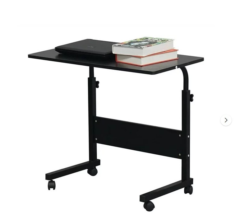 Laptop Table Adjustable Height Standing Computer Desk Portable Stand up Work Station Cart Tray Side Table for Sofa and Bed,Black