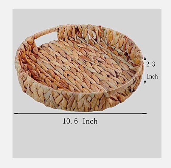 Natural Water Hyacinth Storage Baskets Made by Hand