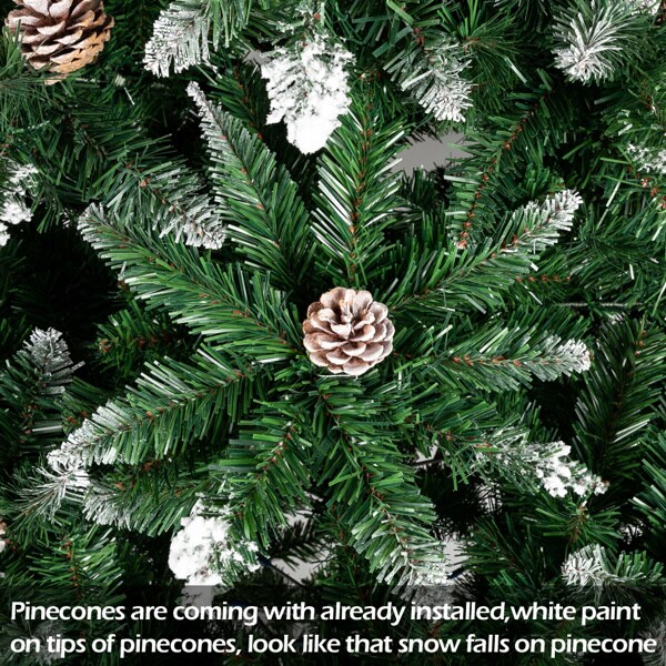 Christmas Tree Flocking Spray White Tree Plus Pine Cone