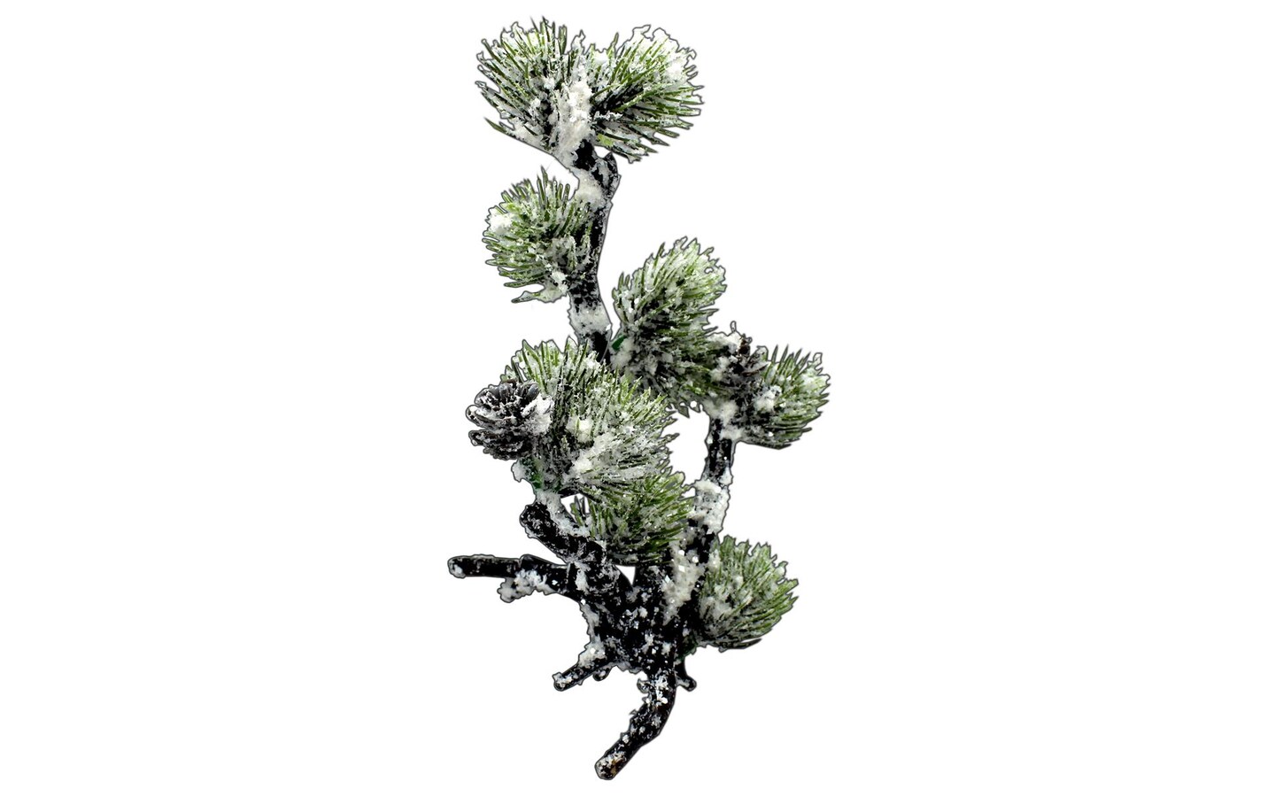 Pick Glitter Spruce W/Pinecones &#x26; Branch 9&#x22;Grn