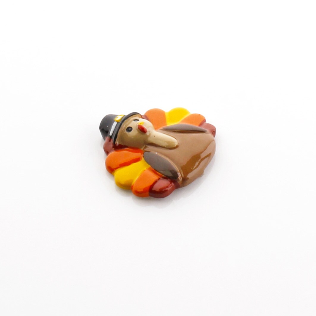 Thanksgiving Turkey Flatback Craft Embellishments (4 pcs)